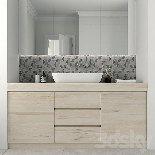 Furniture and decor for bathrooms 5 3DS Max Model - thumbnail 1