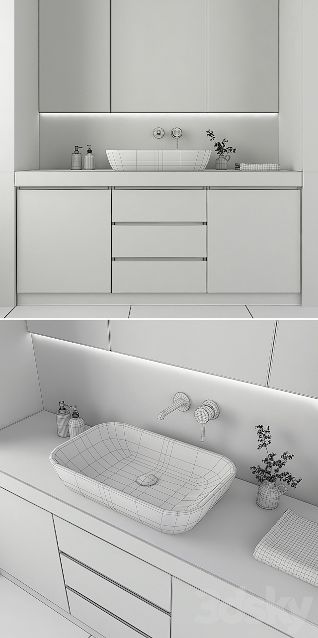 Furniture and decor for bathrooms 5 3DS Max Model - thumbnail 3