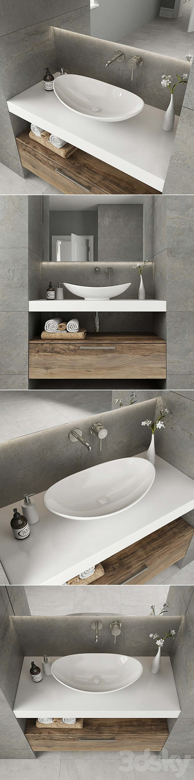 Furniture and decor for bathrooms 7 3DS Max Model - thumbnail 2