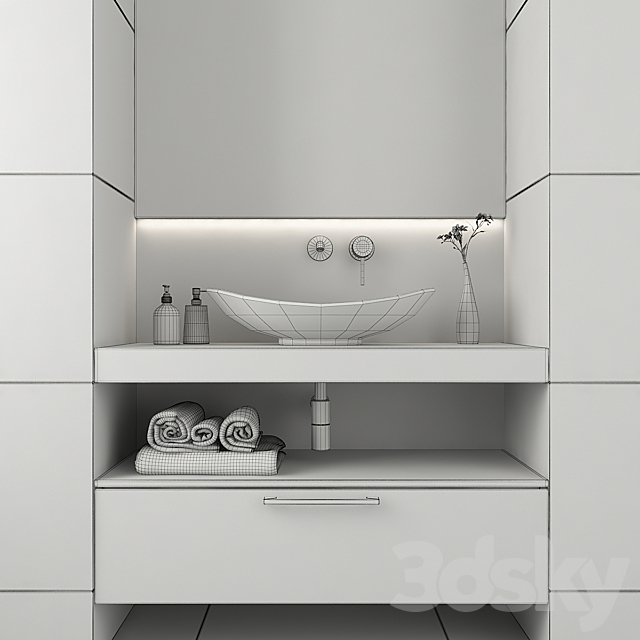 Furniture and decor for bathrooms 7 3DS Max Model - thumbnail 3