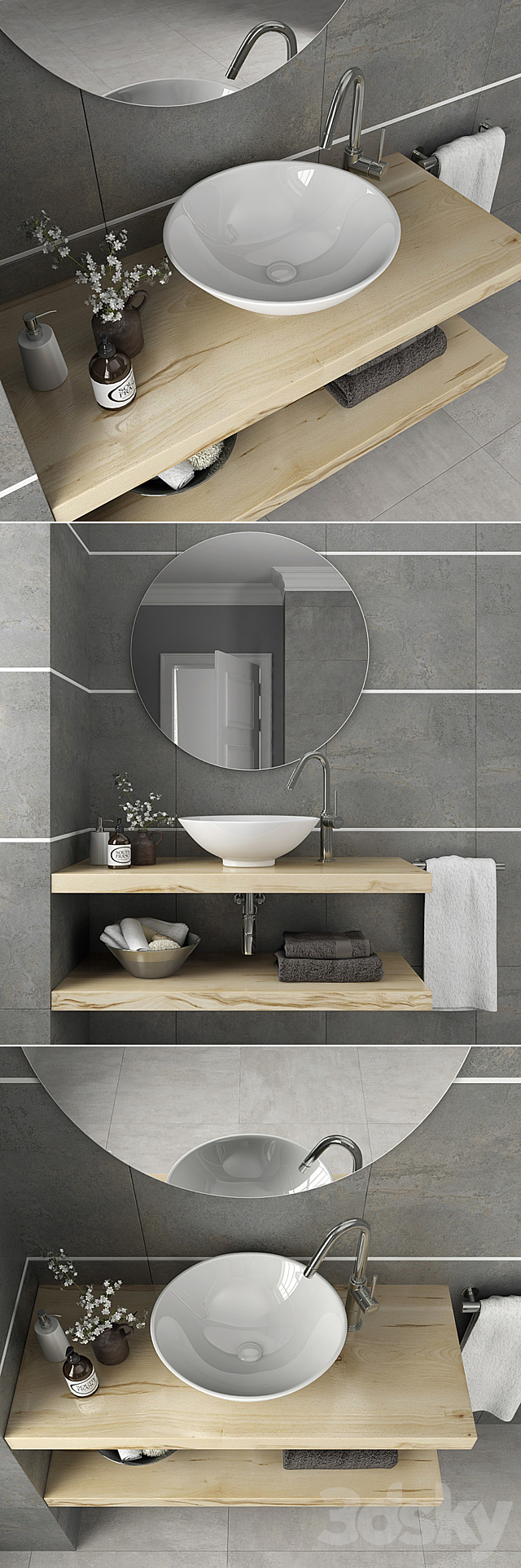 Furniture and decor for bathrooms 8 3DS Max Model - thumbnail 2