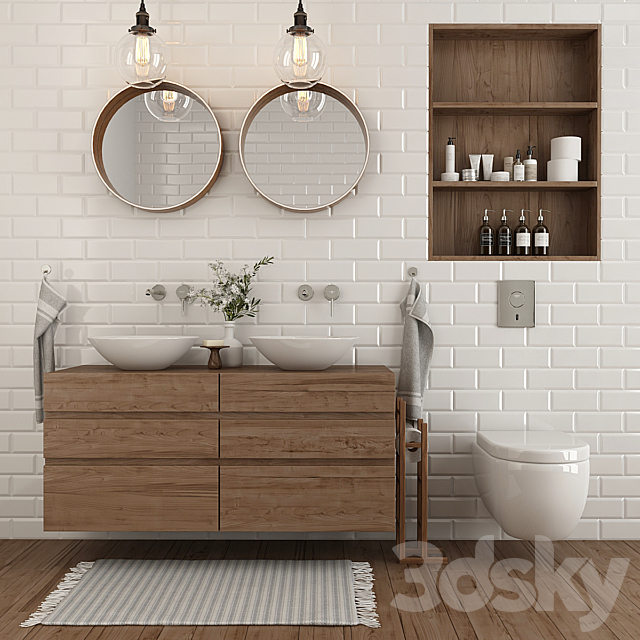 Furniture and decor for the bathroom 3ds Max - thumbnail 1