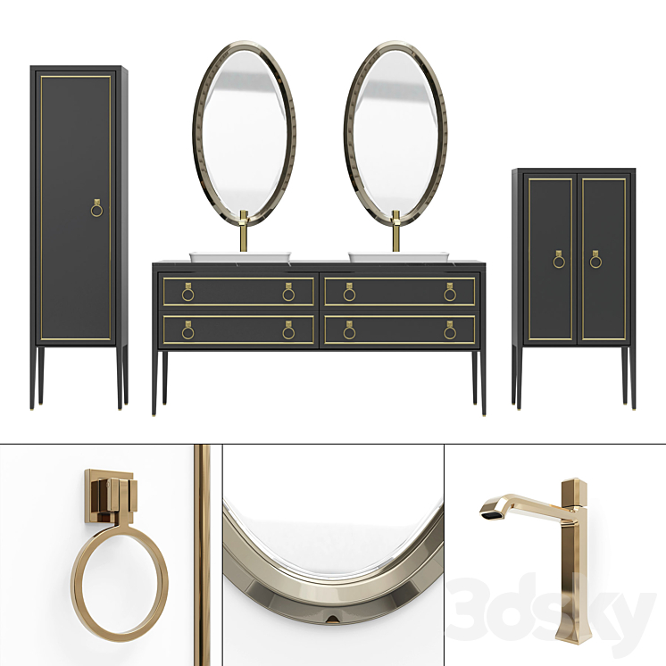 Furniture for a bathtub Elegance Napoleon 3 by Mia Italia 3DS Max - thumbnail 1