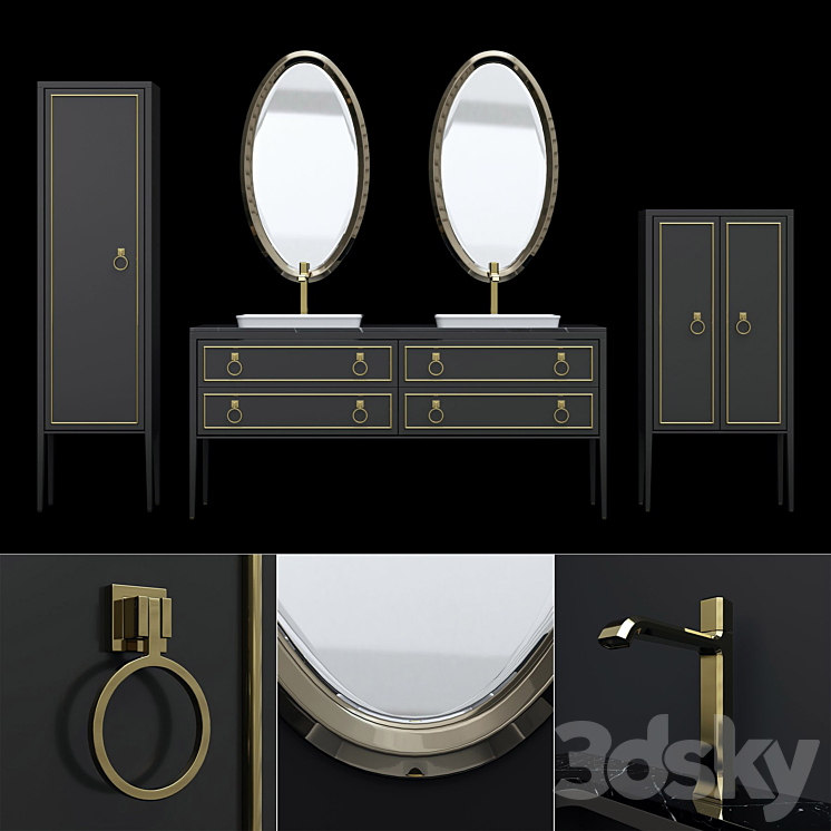 Furniture for a bathtub Elegance Napoleon 3 by Mia Italia 3DS Max - thumbnail 2