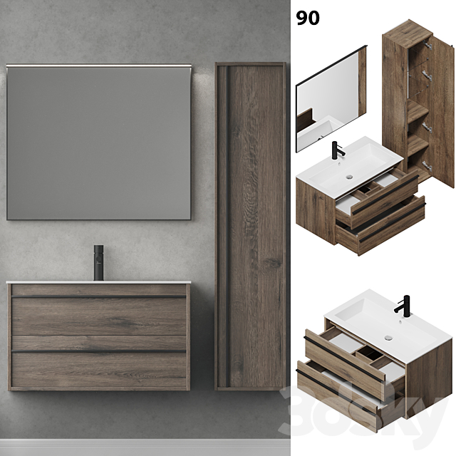 Furniture set Lino 60_70_80_90 and Pencil case 3DS Max Model - thumbnail 5