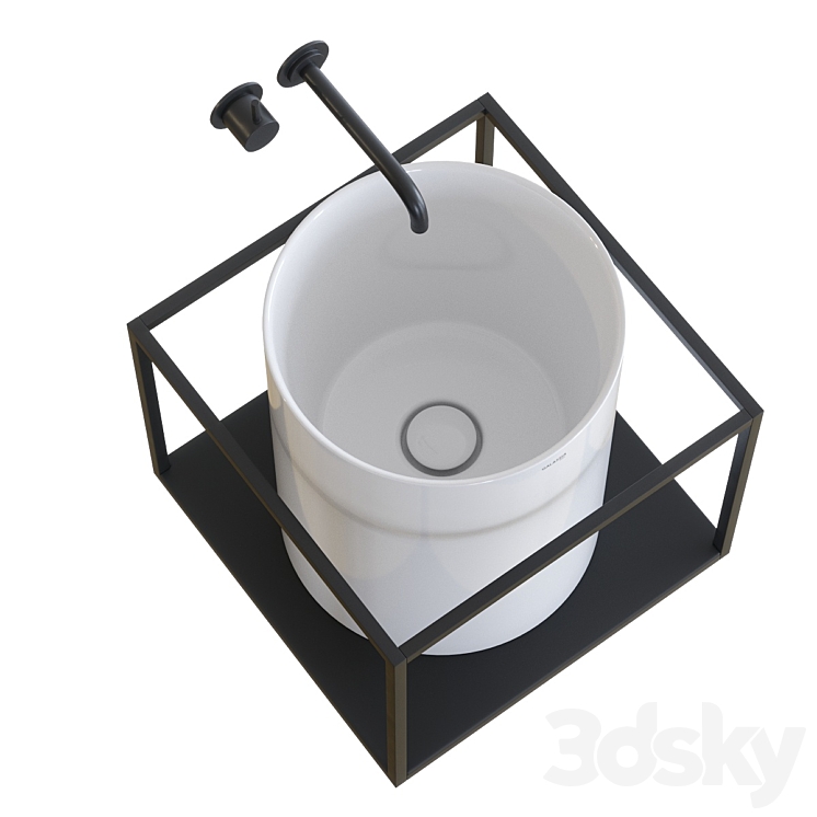 GALASSIA Core Countertop Ceramic Washbasin Set 2 3DS Max - thumbnail 2