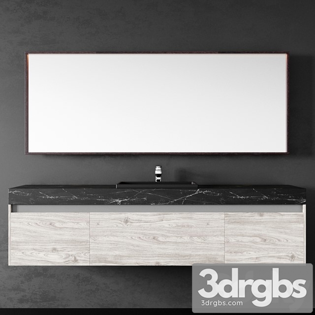 Hanging Dressing Table With Mirror 3dsmax Download - thumbnail 1