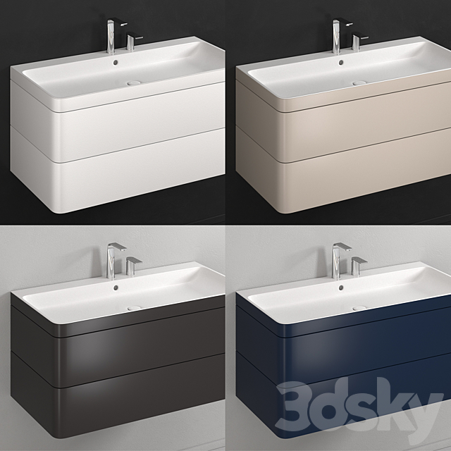 HAPPY D.2 PLUS Vanity unit By Duravit 3ds Max - thumbnail 3