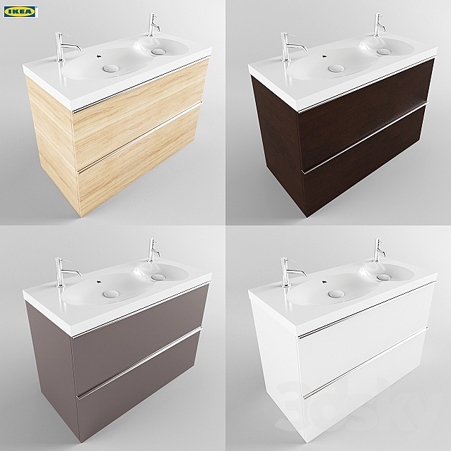 IKEA BREDVIKEN double sinks 3ds Max - thumbnail 3