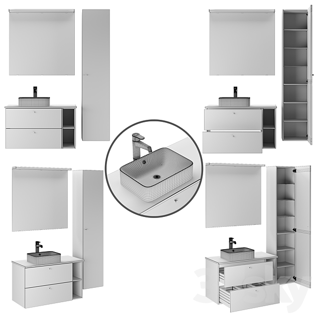 IKEA GODMORGON set 1 3ds Max - thumbnail 3