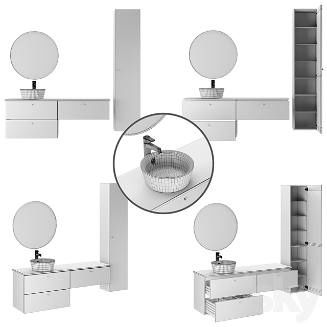 IKEA GODMORGON set 2 3ds Max - thumbnail 3