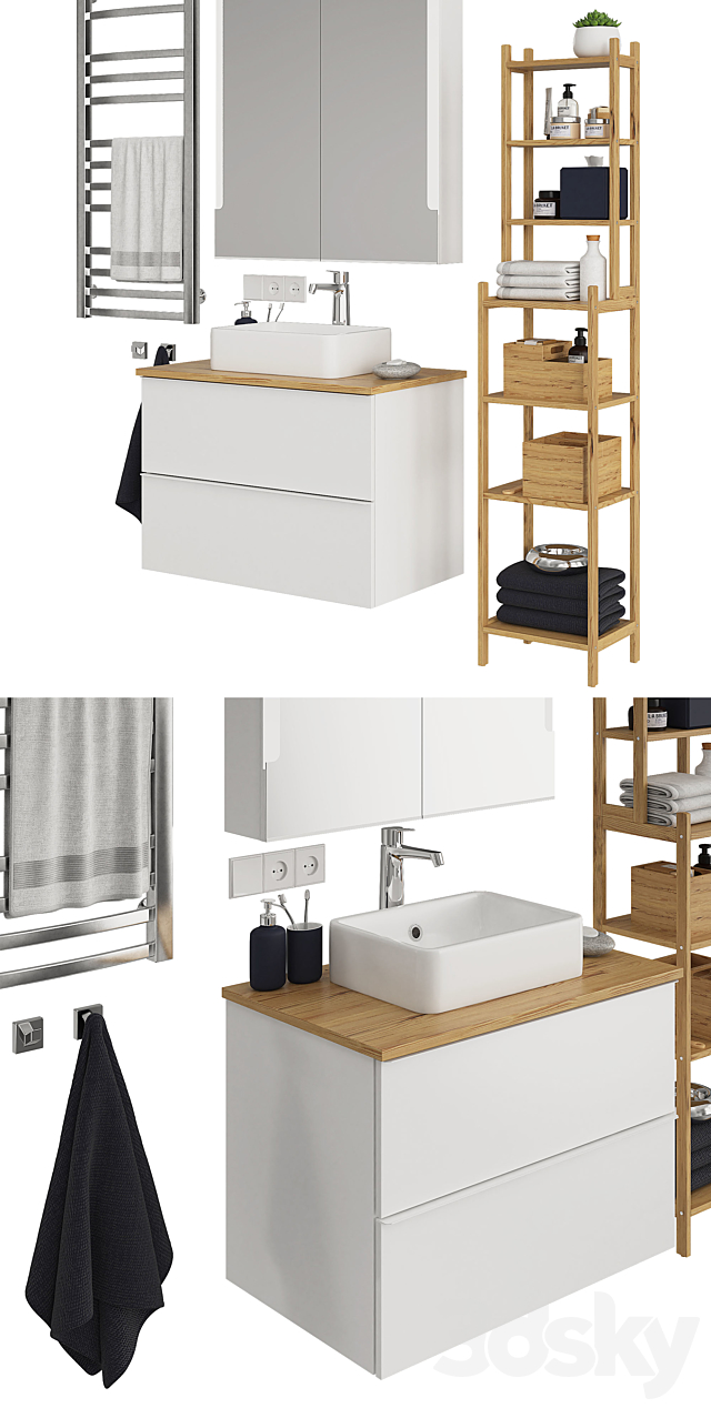 Ikea Godmorgon set 5 3ds Max - thumbnail 2