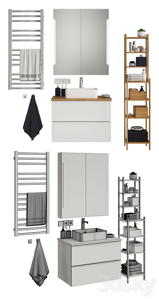 Ikea Godmorgon set 5 3ds Max - thumbnail 3