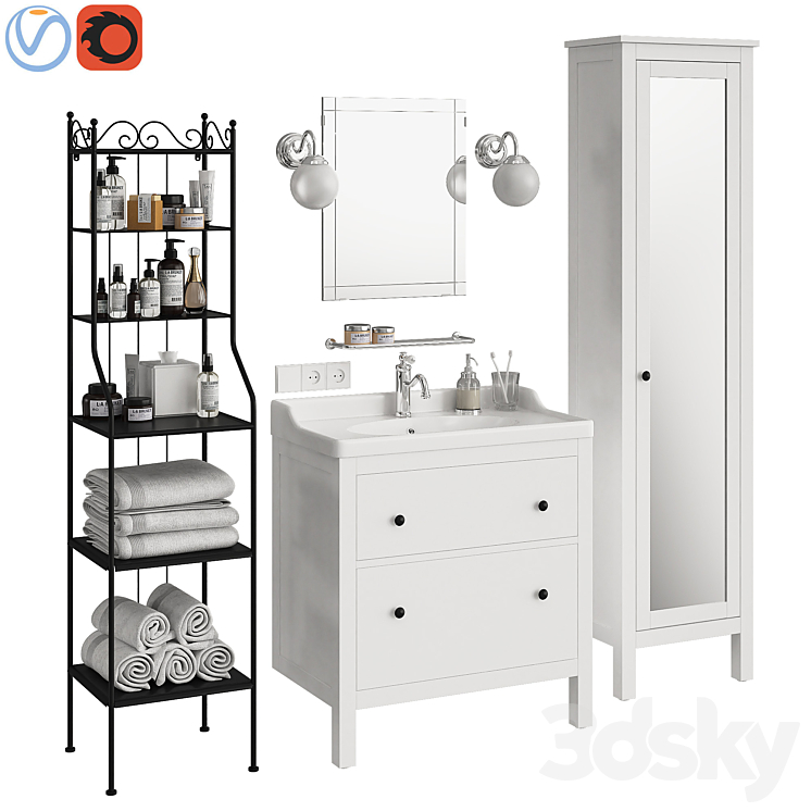 Ikea Hemnes bathroom 3DS Max - thumbnail 1