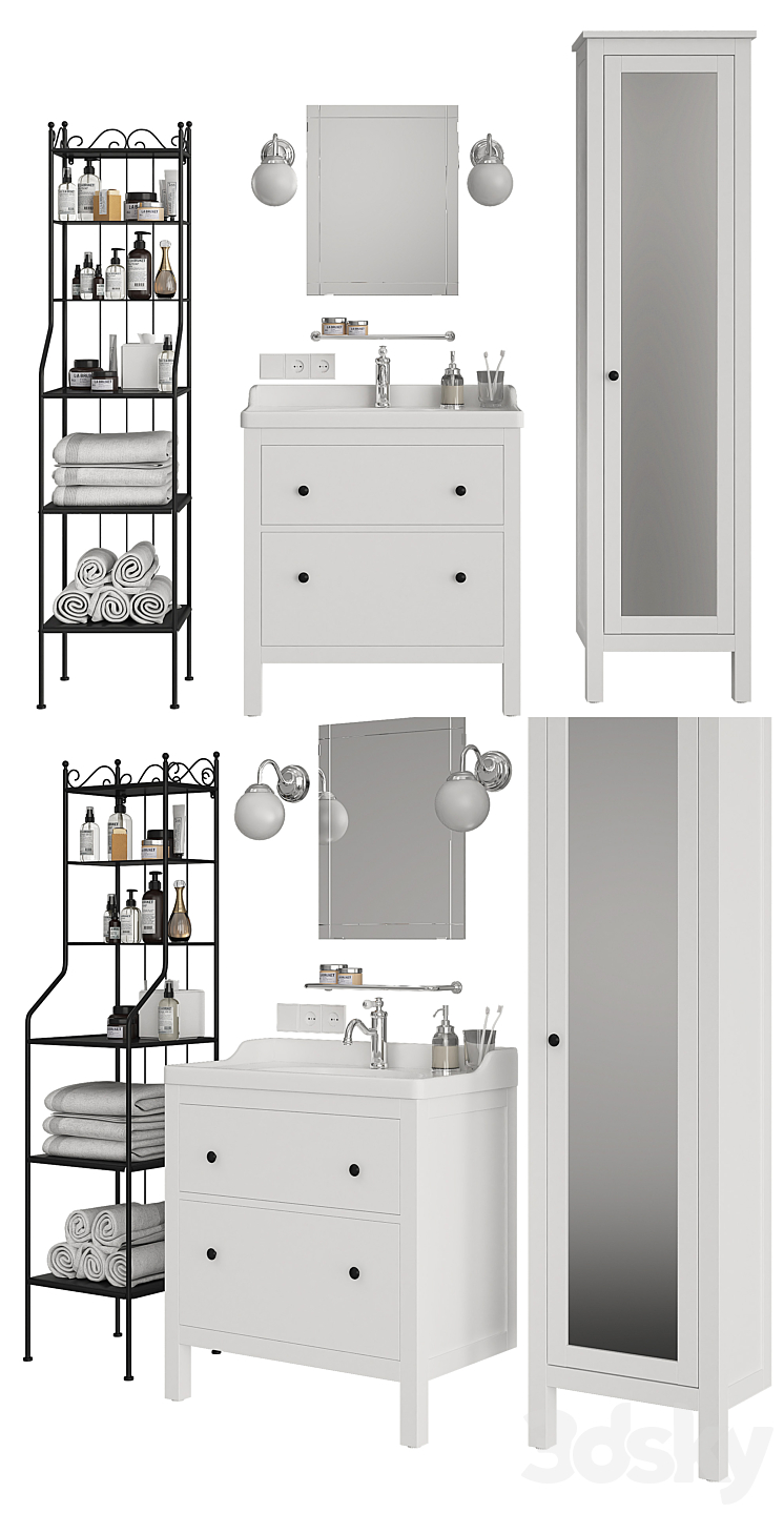 Ikea Hemnes bathroom 3DS Max - thumbnail 2