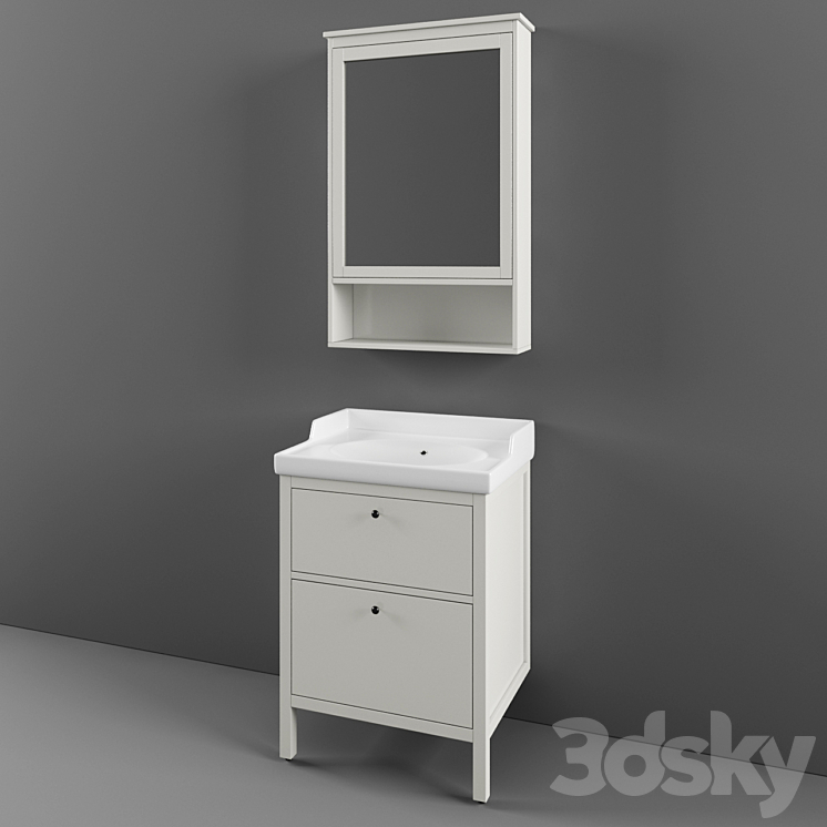 Ikea hemnes bathroom 3DS Max - thumbnail 1