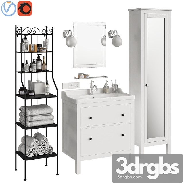 Ikea Hemnes Bathroom 3dsmax Download - thumbnail 1