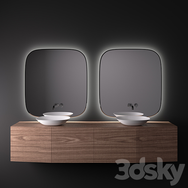 INBANI FORMA Wooden vanity unit 3ds Max - thumbnail 1