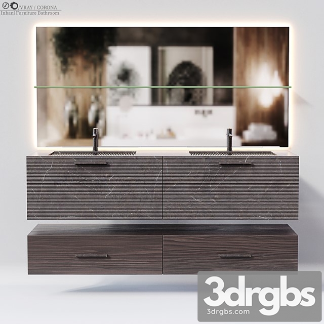 Inbani Furniture Bathroom 3dsmax Download - thumbnail 1