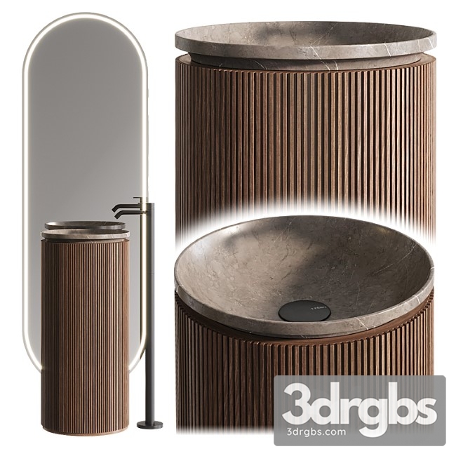 Inbani grate vanity unit set 8 3dsmax Download - thumbnail 1