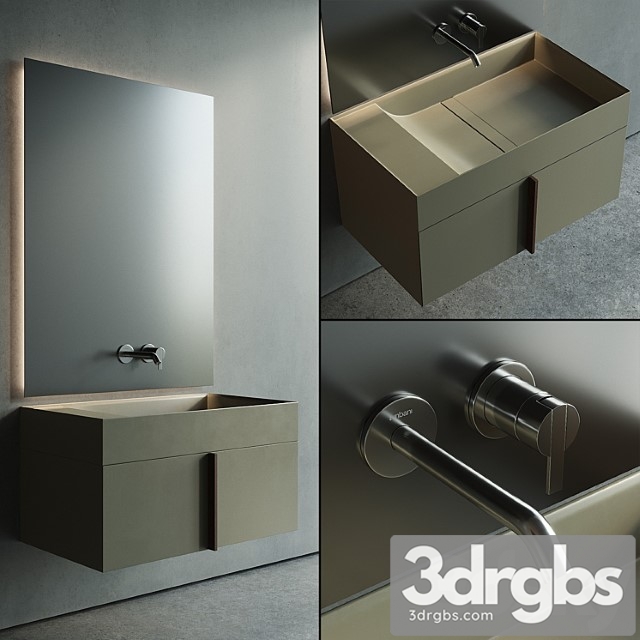 Inbani Paral Vanity Unit Set 1 3dsmax Download - thumbnail 1