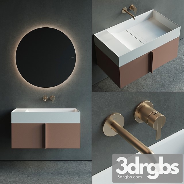 Inbani Paral Vanity Unit Set 2 3dsmax Download - thumbnail 1