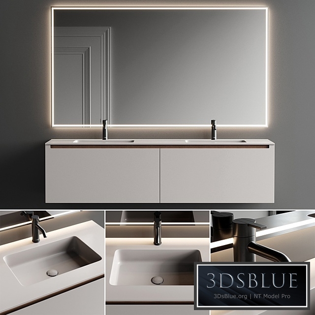 Inbani Strato H Vanity Unit Set 1 3DS Max - thumbnail 3