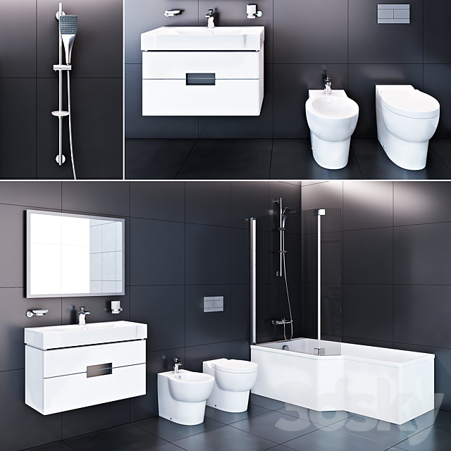 Jacob Delafon bathroom set 3ds Max - thumbnail 1