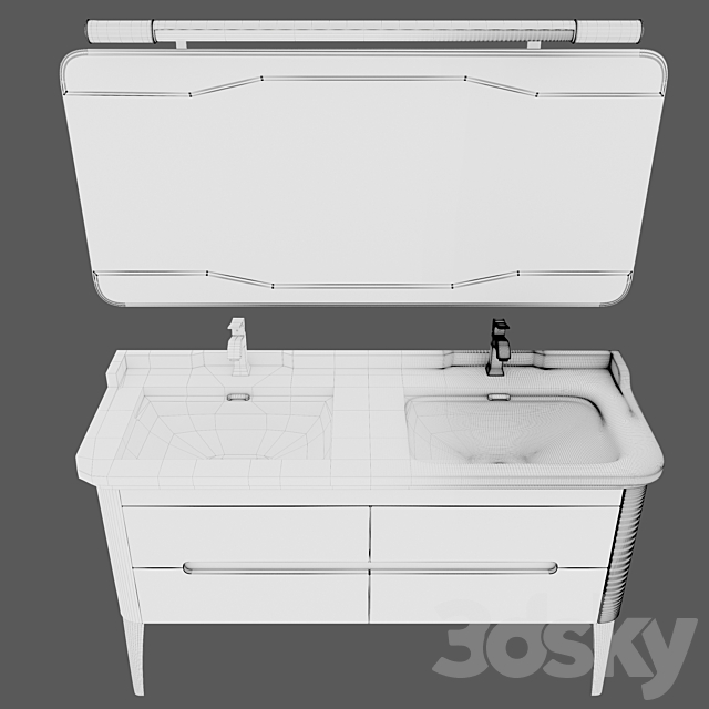 Kerasan Waldorf 150 Grohe 3ds Max - thumbnail 3