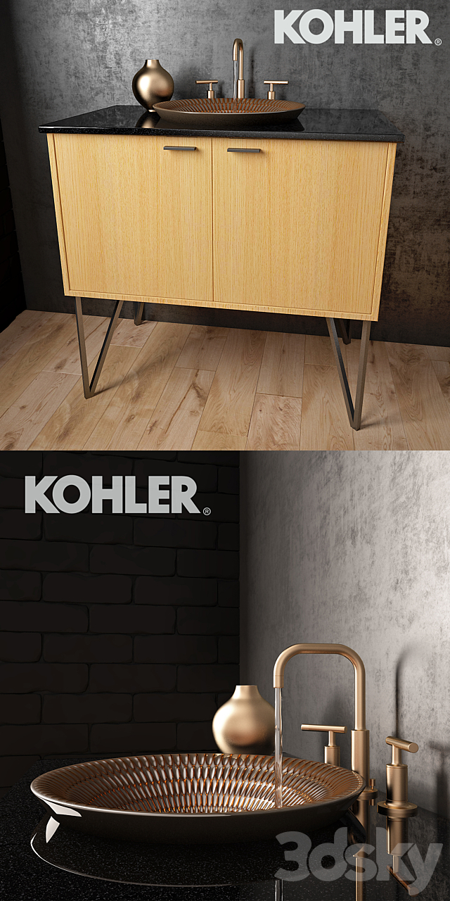 KOHLER Derring + Jute + Purist 3DS Max Model - thumbnail 2