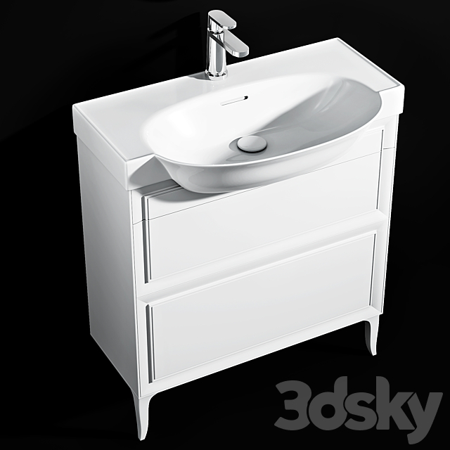 Laufen the New Classic Washbasins 3DS Max Model - thumbnail 4