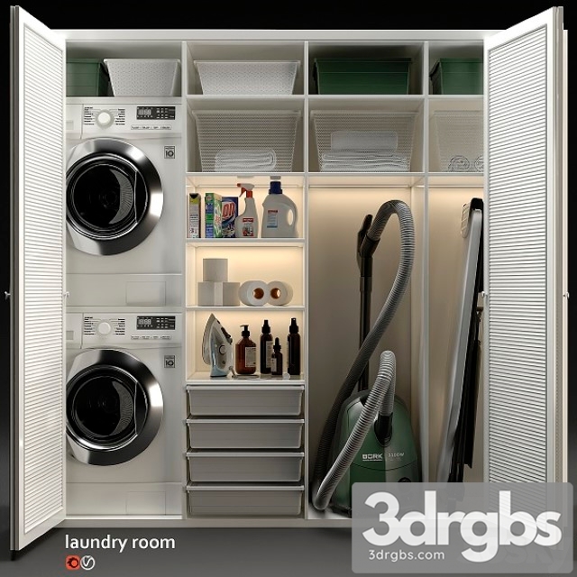 Laundry Room 1 3dsmax Download - thumbnail 1