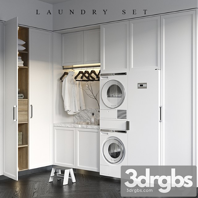 Laundry Set 2 3dsmax Download - thumbnail 1