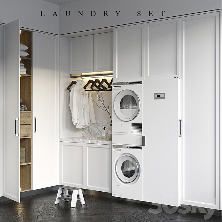 LAUNDRY SET 2 (L'ORIGINE Aeterna + ASKO) 3DS Max - thumbnail 1