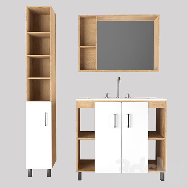 Loft bathroom furniture 3ds Max - thumbnail 2