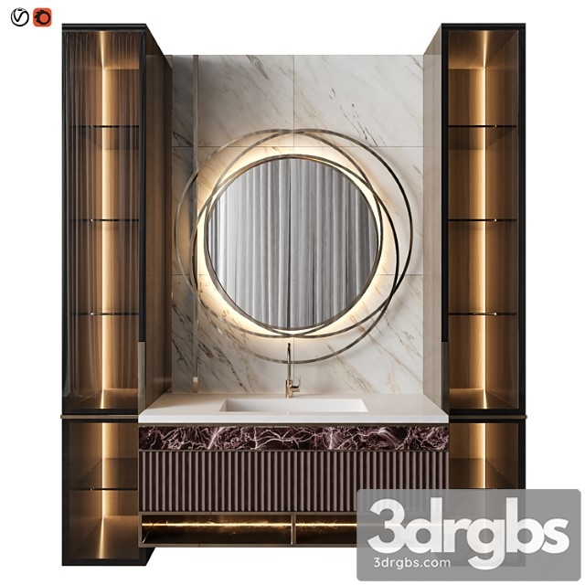 Luxury bathroom 21 3dsmax Download - thumbnail 1