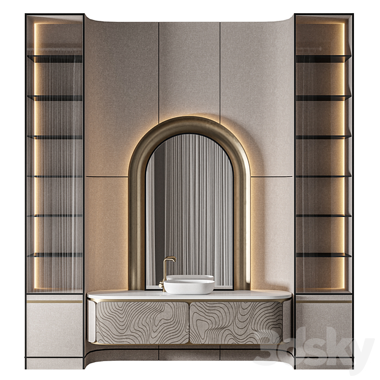 Luxury Bathroom 222 3DS Max Model - thumbnail 1