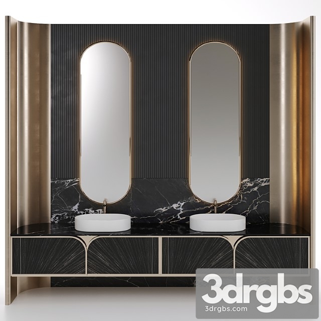 Luxury bathroom Set 1 3dsmax Download - thumbnail 1