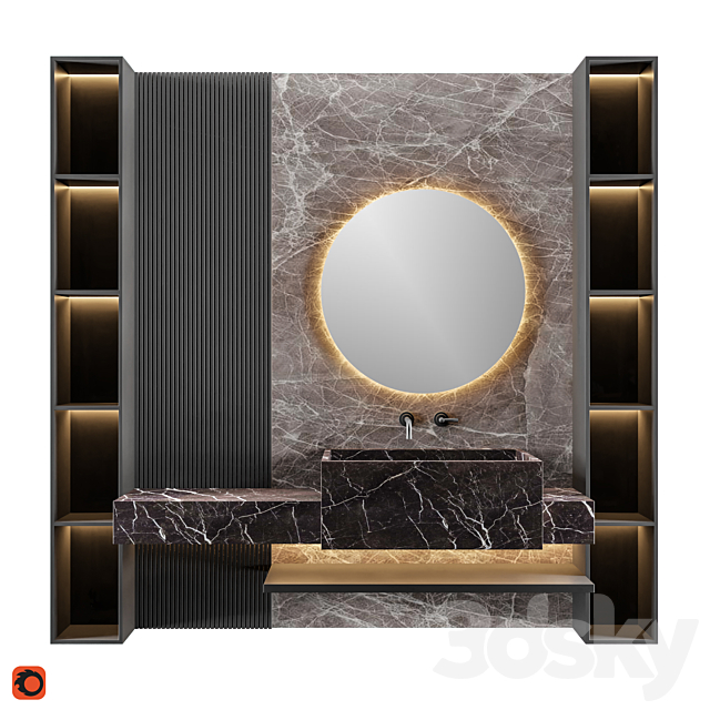 LUXURY – Wash Basin 05 3ds Max - thumbnail 1