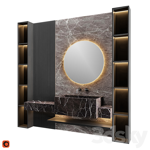 LUXURY – Wash Basin 05 3ds Max - thumbnail 2