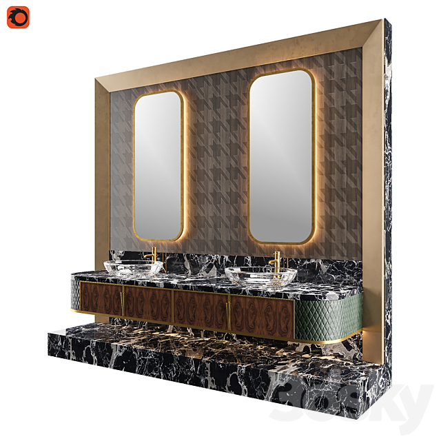 LUXURY – Wash Basin 06 3DS Max Model - thumbnail 2