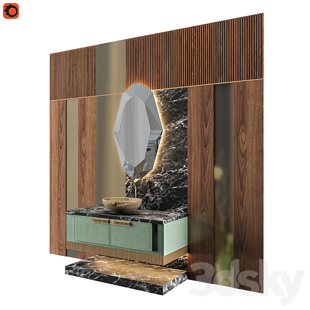 LUXURY – Wash Basin 08 3ds Max - thumbnail 1