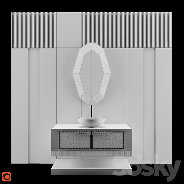 LUXURY – Wash Basin 08 3ds Max - thumbnail 3