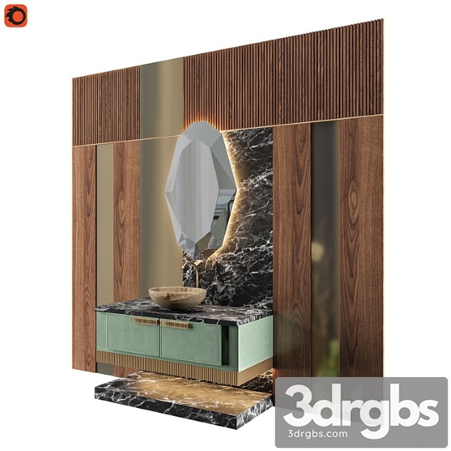 Luxury – wash basin 08 3dsmax Download - thumbnail 1