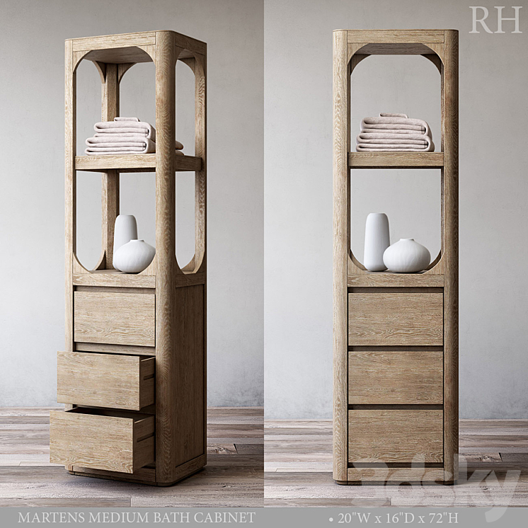 MARTENS MEDIUM BATH CABINET 3DS Max - thumbnail 1