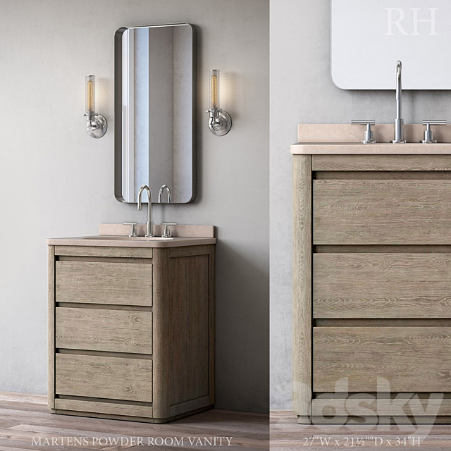 MARTENS POWDER ROOM VANITY 3ds Max - thumbnail 1