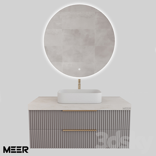 MEER PRIMA bathroom furniture set 3ds Max - thumbnail 1