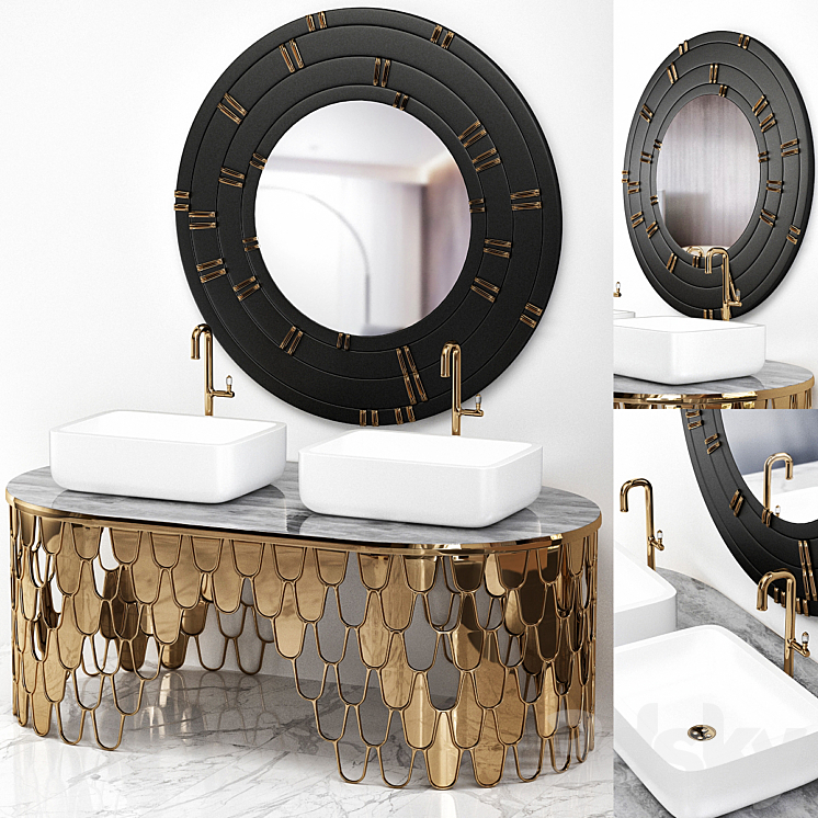 Meet The Most Exquisite Mirrors For Luxury Bathrooms 3DS Max Model - thumbnail 1