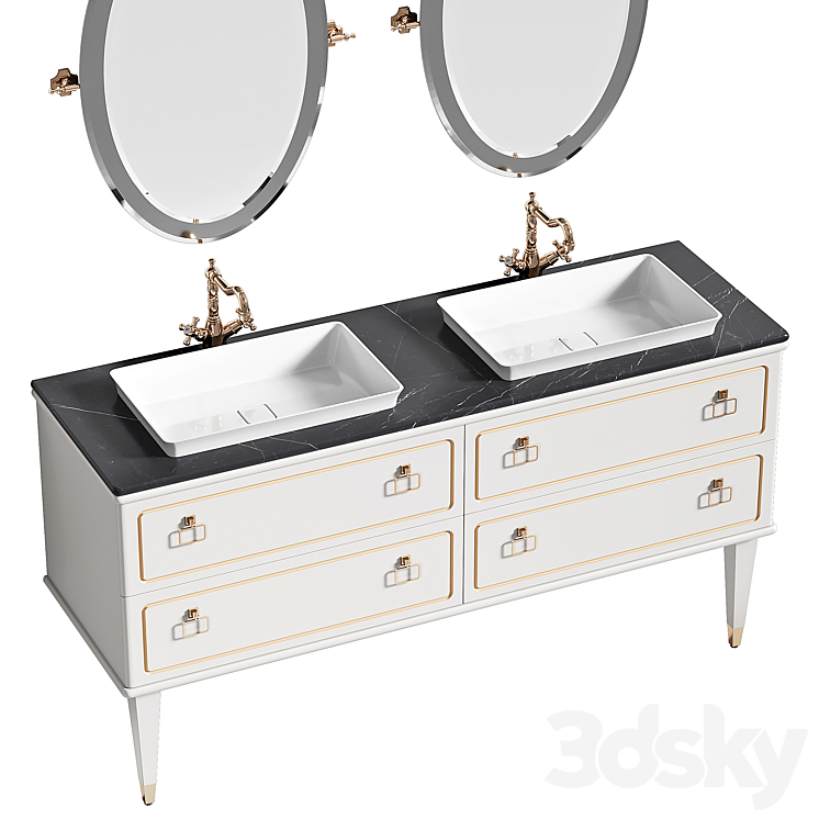 MIA ITALIA collection TORINO washbasin set 7 3DS Max - thumbnail 2