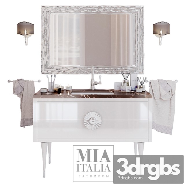 Miaitalia Novecento Bathroom Furniture 3dsmax Download - thumbnail 1